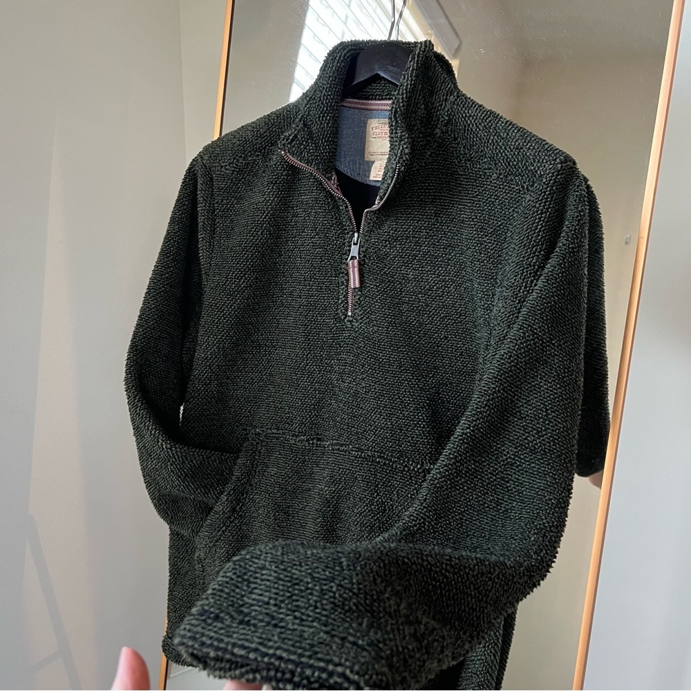🍉Telluride 1/4 Zipper Fleece Green Pullover Sherpa Sweatshirt Workout Hiking
